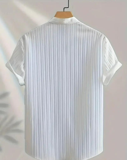 Men's Solid Retro Short Sleeves Button-Up Shirt Pack of 3